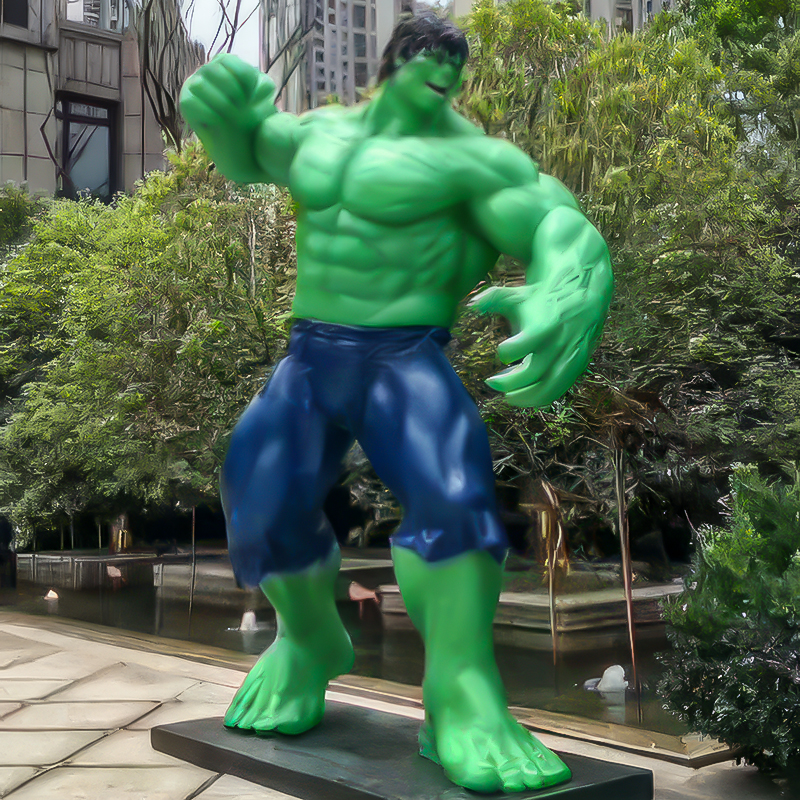 Decoração de casa e colecionadores ecológicos estátua de fibra de vidro hulk para fãs da Marvel Decoração de casa e colecionadores ecológicos estátua de fibra de vidro hulk para fãs da Marvel