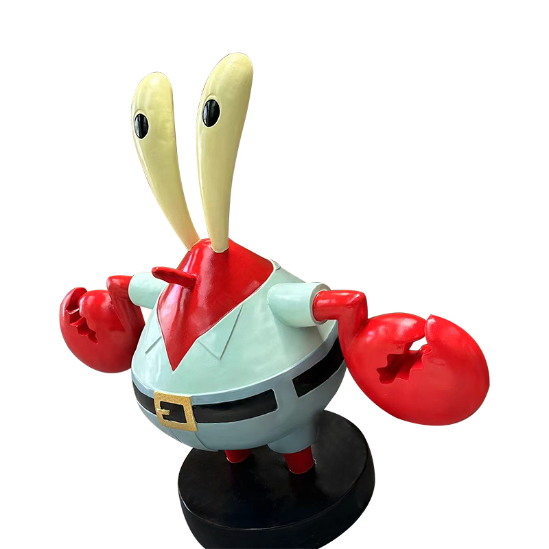 Sr. Krabs estátua colecionável Bob Esponja Feliz para fãs e decoração de casa Sr. Krabs estátua colecionável Bob Esponja Feliz para fãs e decoração de casa
