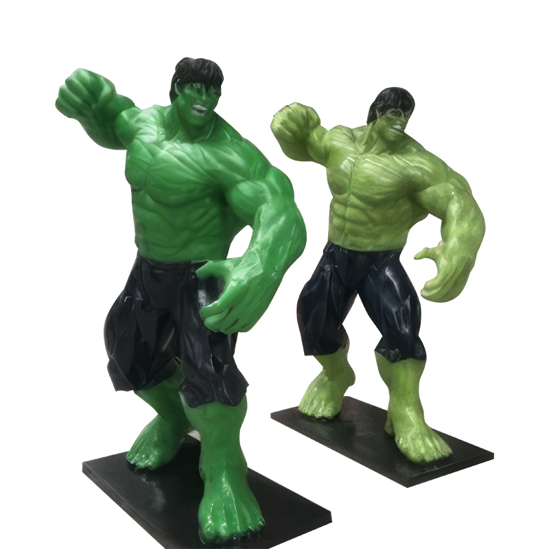 Decoração de casa e colecionadores ecológicos estátua de fibra de vidro hulk para fãs da Marvel