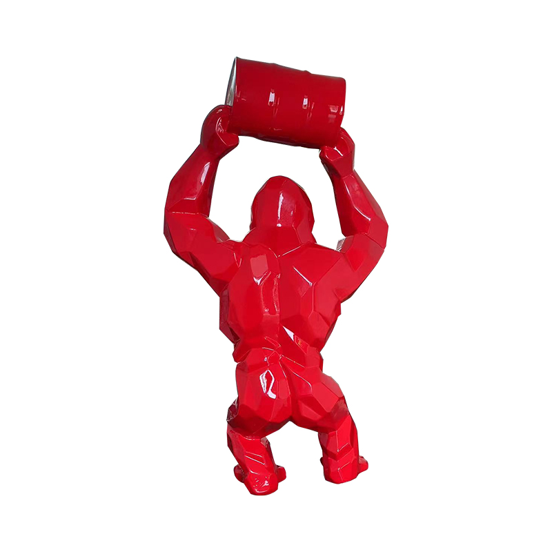 Escultura de balde de levantamento de orangotango Kong para displays de arte ao ar livre Escultura de balde de levantamento de orangotango Kong para displays de arte ao ar livre