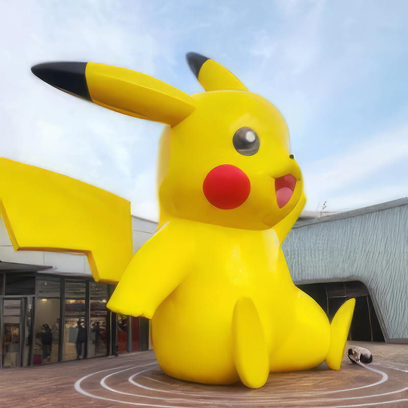 Escultura gigante de Pikachu, escultura de arte ao ar livre, adequada para parques e shoppings