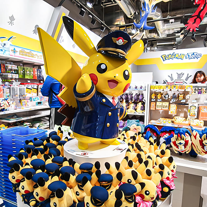 Fibra de vidro/estátua FRP Pokemon Pikachu Charizard Cartoon Escultura Fibra de vidro/estátua FRP Pokemon Pikachu Charizard Cartoon Escultura