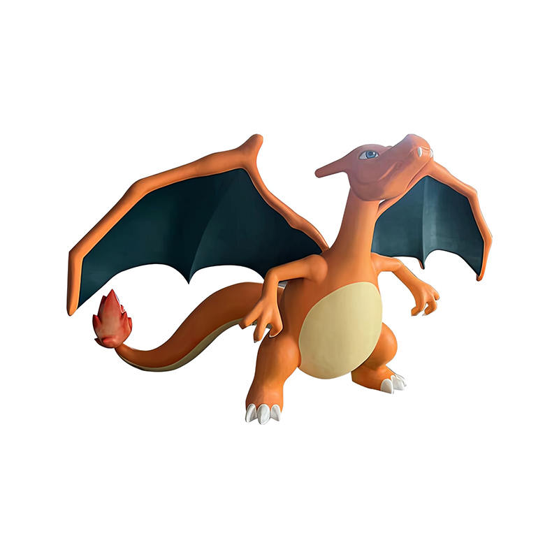 Fibra de vidro/estátua FRP Pokemon Pikachu Charizard Cartoon Escultura Fibra de vidro/estátua FRP Pokemon Pikachu Charizard Cartoon Escultura